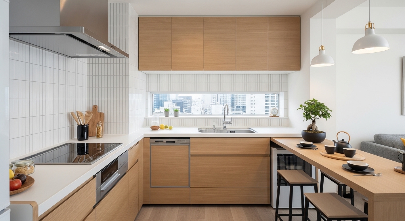 キッチンのレイアウトのリフォーム