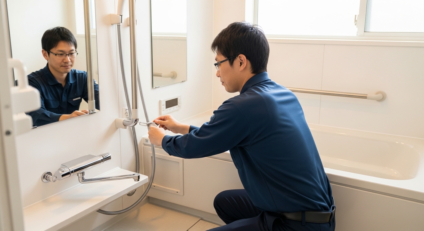 お風呂に手すりをつけたい