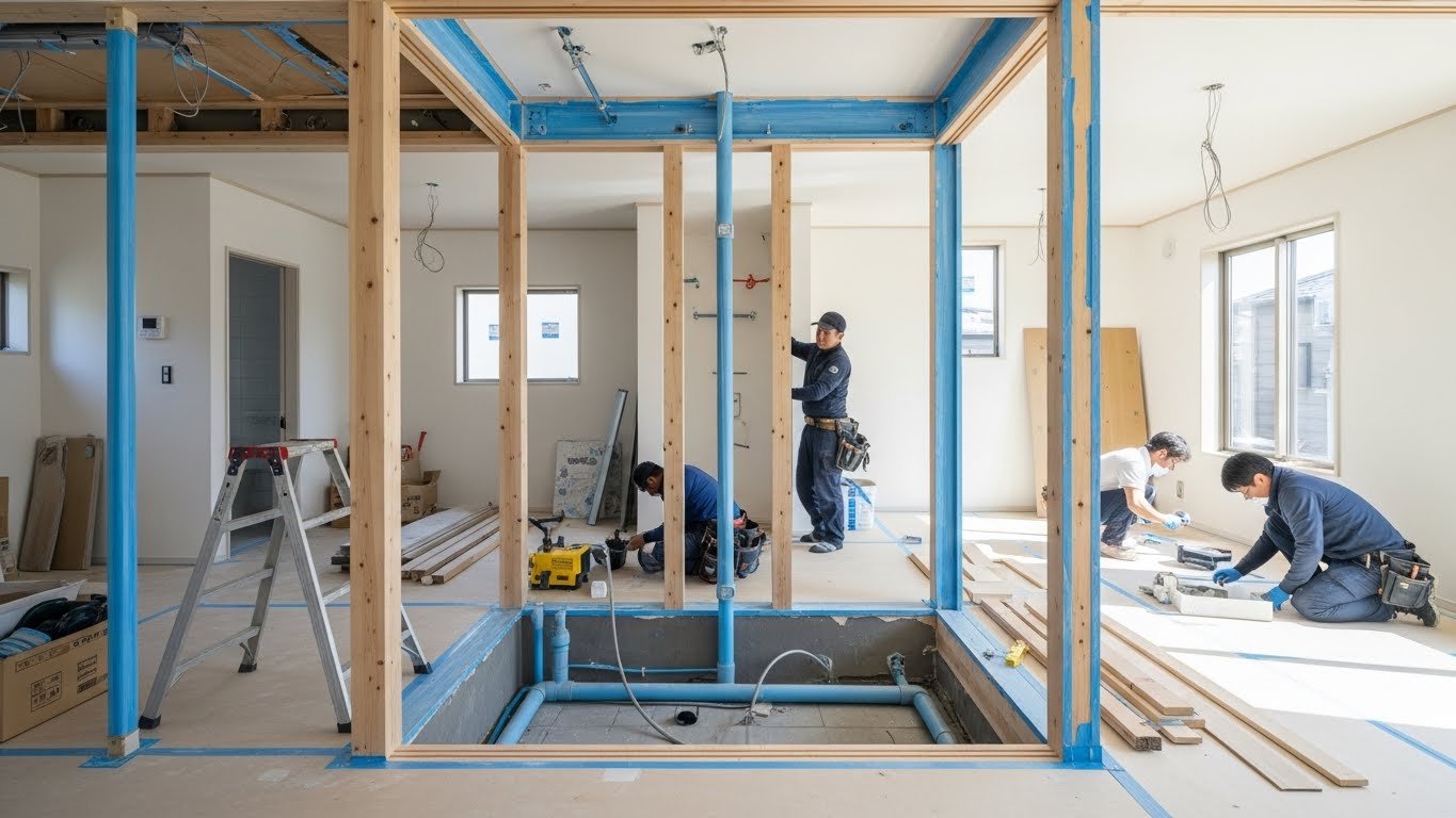 2階にお風呂を設置するリフォーム工事