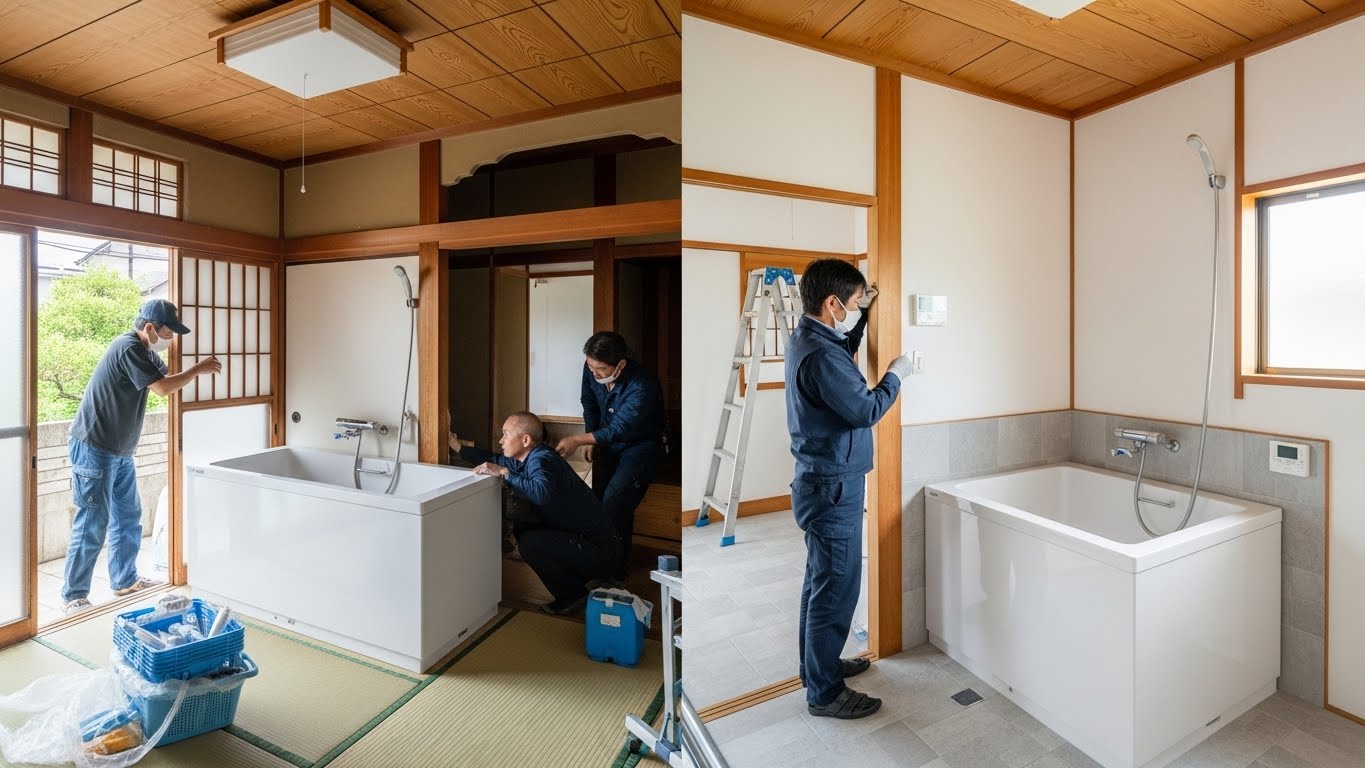 在来浴室からユニットバスに交換する