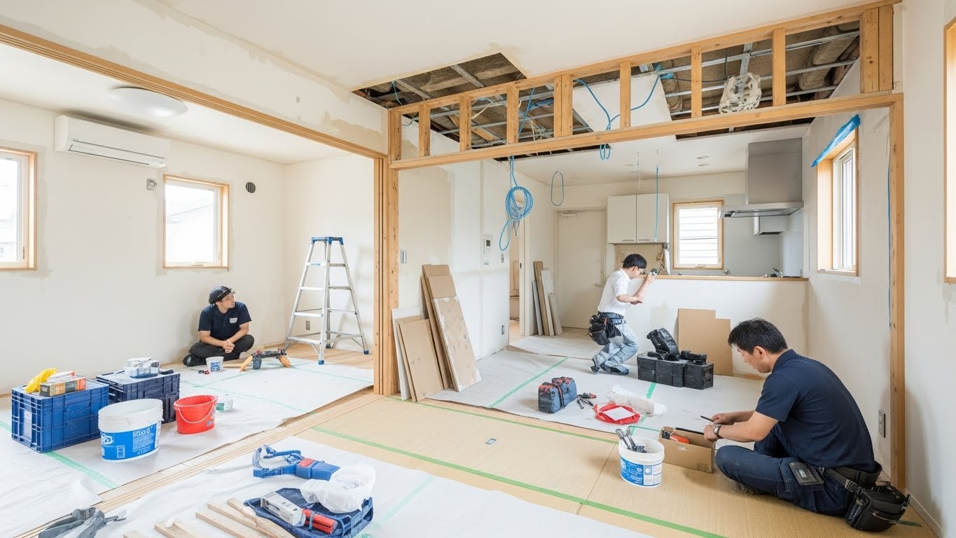 天井・壁・床を修繕する