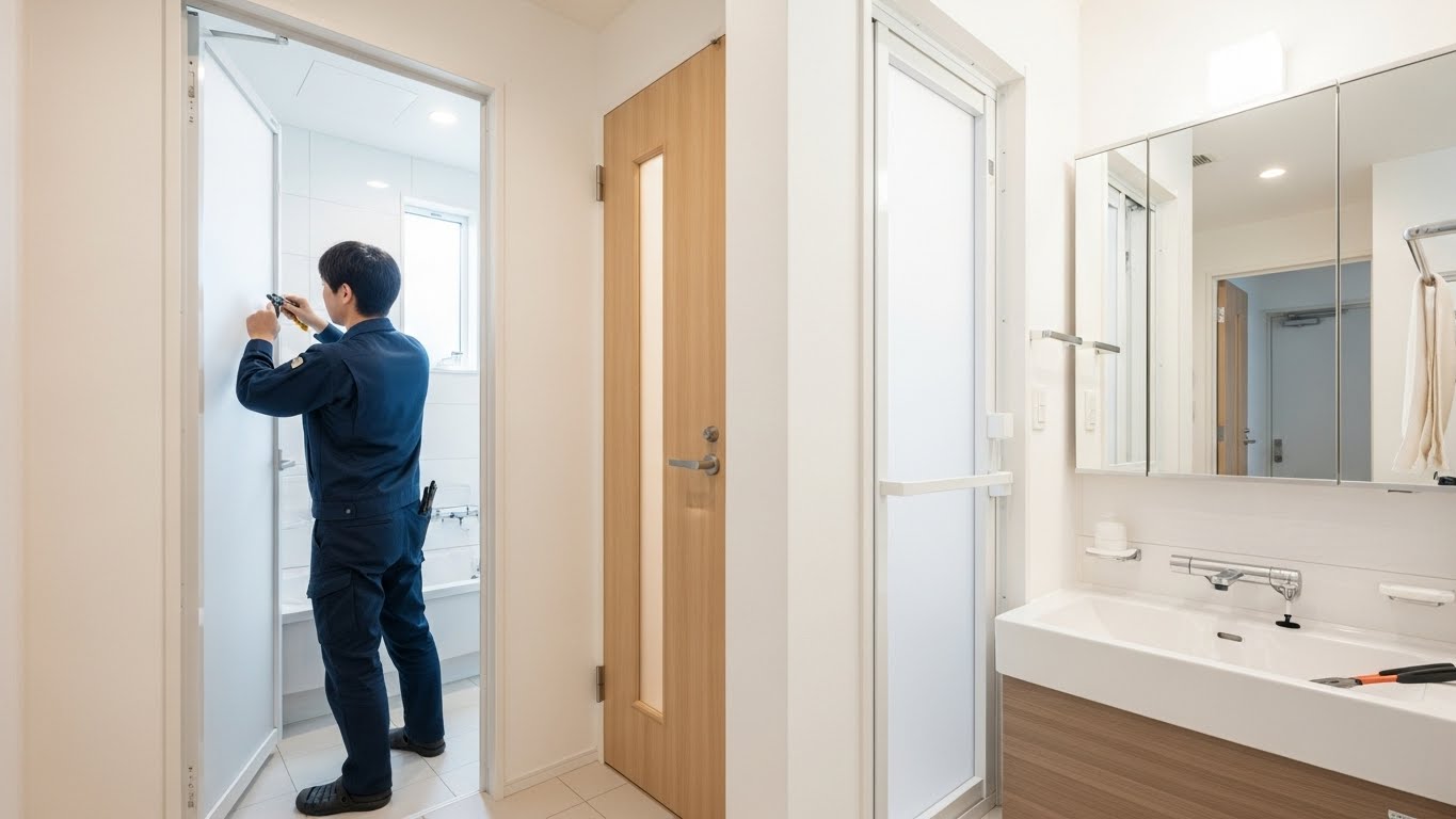 浴室の扉を修繕・交換する